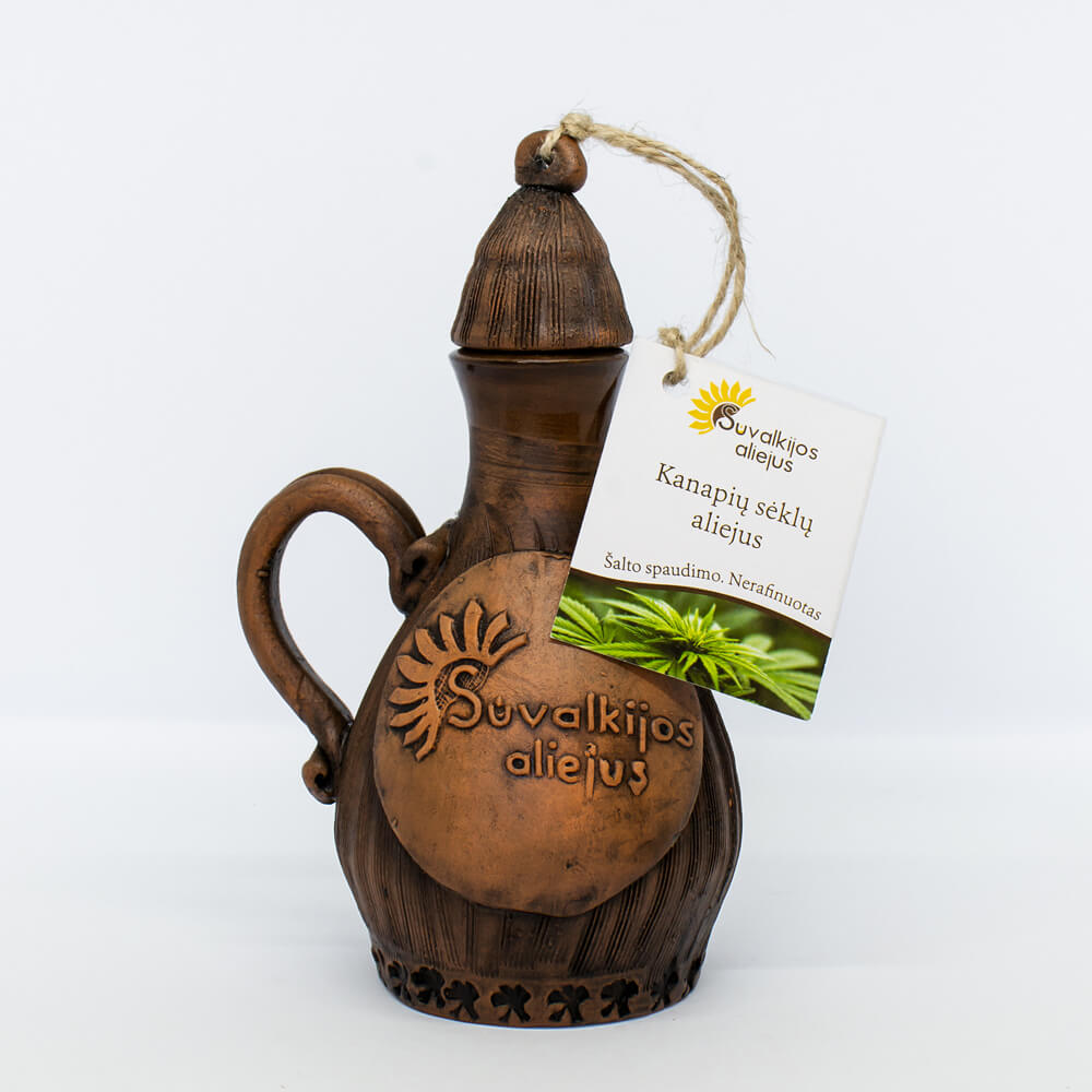 Kanapių aliejus ąsotėlyje, 200 ml.