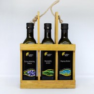 Dovanų rinkinys „Super rytas“, 3x500 ml. medinėje dėžutėje